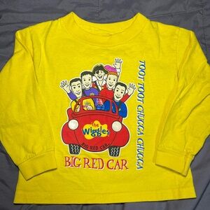 Vintage The Wiggles Big Red Car Long Sleeve Shirt 3T 2003 Rare